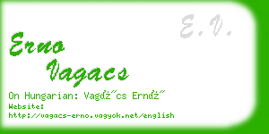 erno vagacs business card